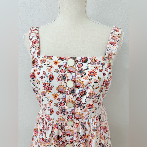 Masons Daughter Dress Womens Small Puff Sleeve Mini Floral Dress - Picture 4 of 11